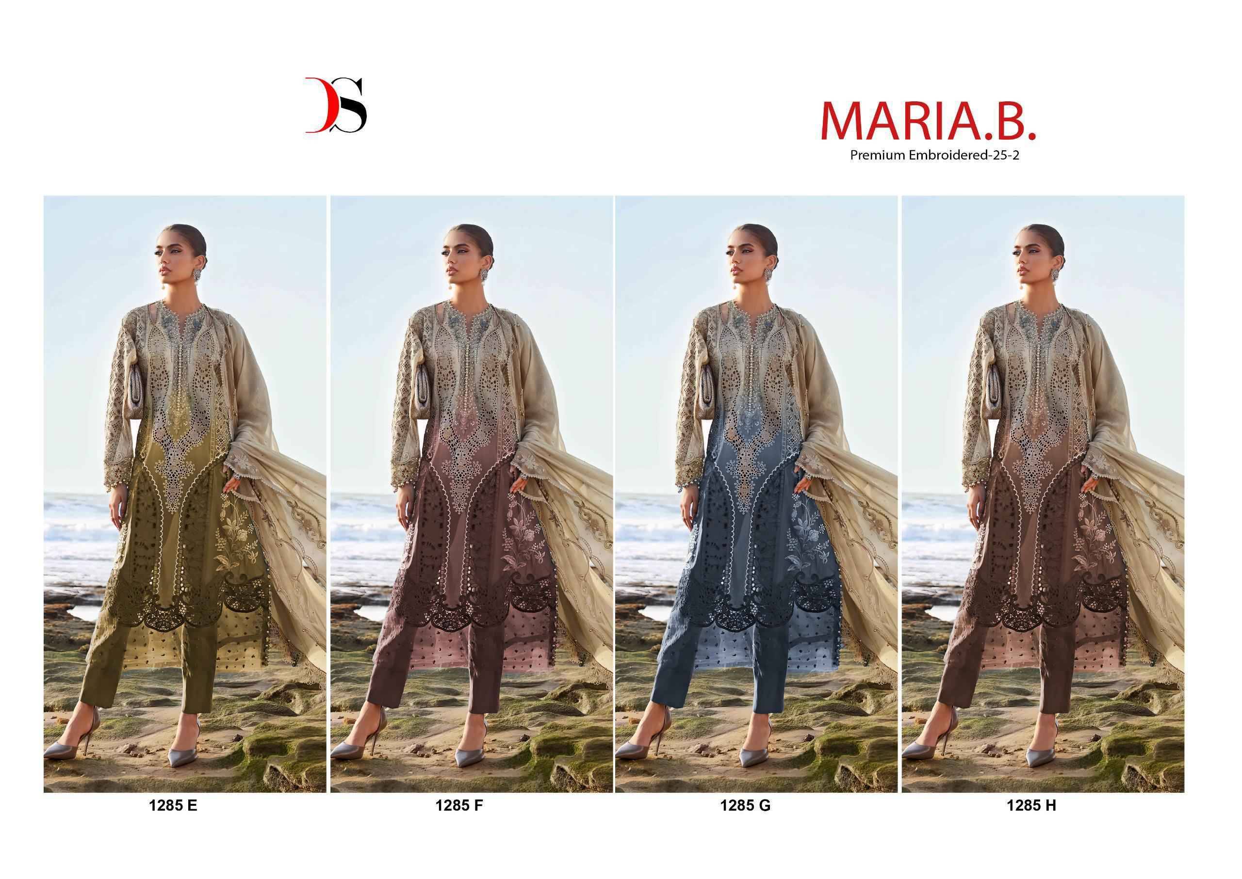 Maria B 25-2 1285 Series By DEEPSY SUITS Pakistani Stylish Beautiful Colourful Printed & Embroidered Party Wear & Occasional Wear Pure cotton Dresses At Wholesale Price